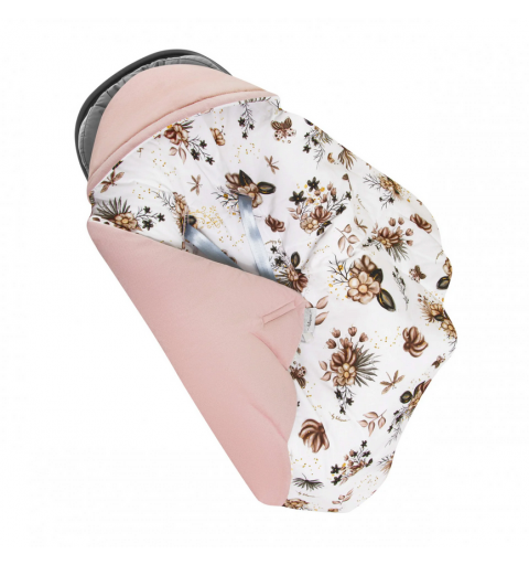 Belisima - kocyk / otulacz z kapturkiem do fotelika, nosidełka velvet | Night Garden